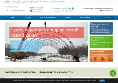 Снимок главной страницы angar-1.ru