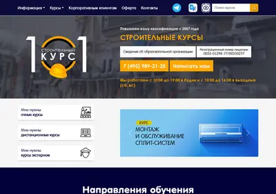 Снимок главной страницы 101course.ru