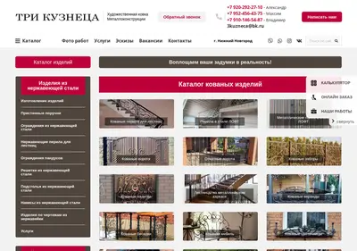 Снимок главной страницы 3kuznecann.ru