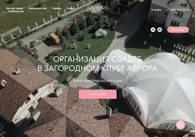 Снимок главной страницы avrora-event.ru