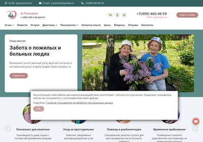 Снимок главной страницы a-pansion.ru