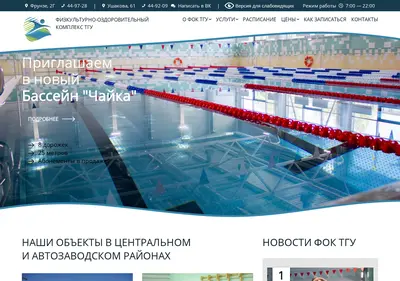 Снимок главной страницы bassein-tgu.ru