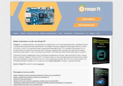 Снимок главной страницы orangepi.su