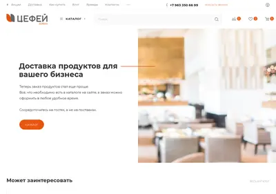 Снимок главной страницы cefey-horeca.ru
