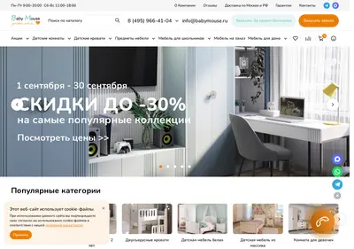 Снимок главной страницы babymouse.ru