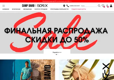 Снимок главной страницы campdavid-russia.ru