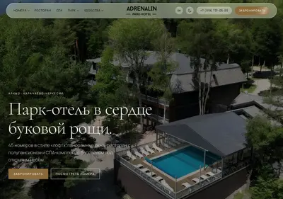 Снимок главной страницы arkhyz-adrenaline.ru
