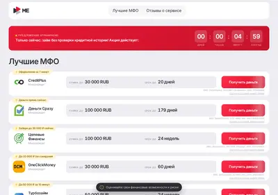Снимок главной страницы cashaid.ru