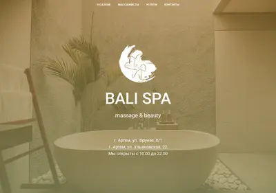 Снимок главной страницы balispa-dv.ru