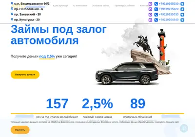 Снимок главной страницы avtokredit-zaim.ru