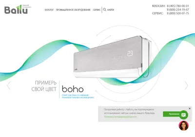 Снимок главной страницы ballu.ru