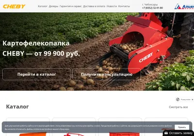 Снимок главной страницы cheby-alyans.ru