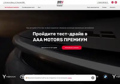 Снимок главной страницы aaamotorspremium.ru