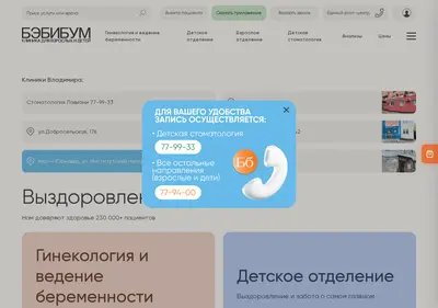 Снимок главной страницы babyboom-33.ru