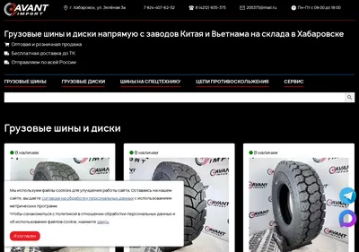 Снимок главной страницы avantimport.ru