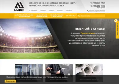 Снимок главной страницы alion-pro.ru