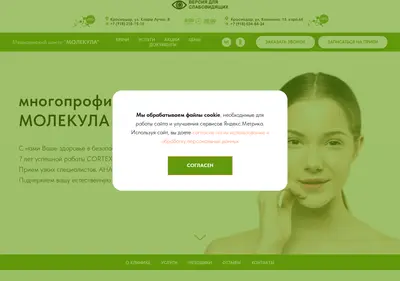 Снимок главной страницы molekula.su