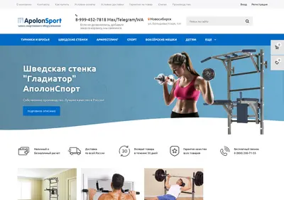 Снимок главной страницы apolonsport.ru