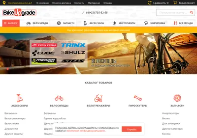 Снимок главной страницы bikeupgrade.ru
