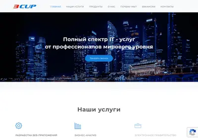 Снимок главной страницы 3cup.ru