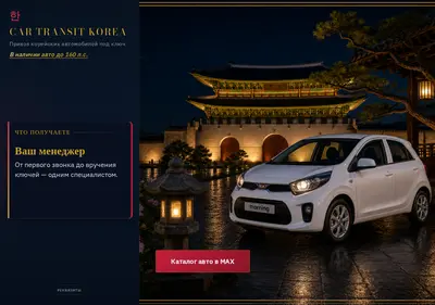 Снимок главной страницы cartransitkorea.ru