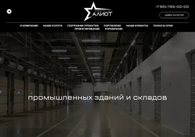 Снимок главной страницы aliot-ps.ru