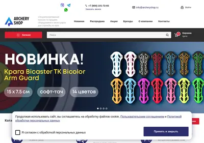 Снимок главной страницы archeryshop.ru