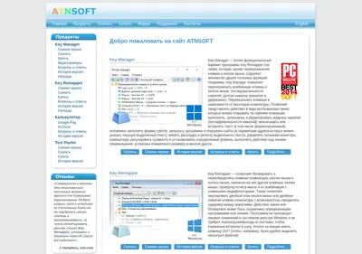 Снимок главной страницы atnsoft.ru