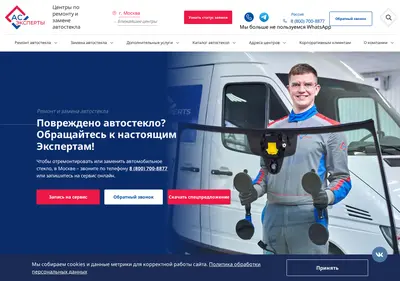 Снимок главной страницы agexperts.ru