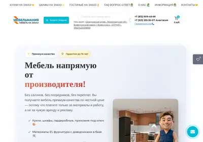 Снимок главной страницы mebelmaniya.spb.ru