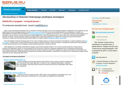 Снимок главной страницы 52rus.ru