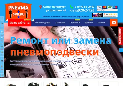 Снимок главной страницы pnevma.spb.ru