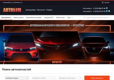 Снимок главной страницы avtorazbor54.ru