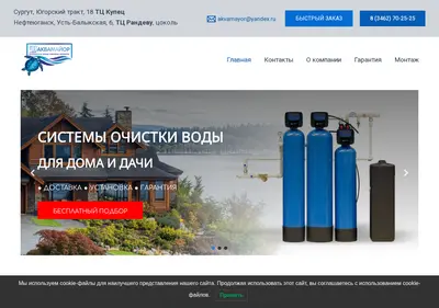 Снимок главной страницы aquamayor.ru