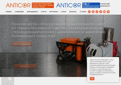 Снимок главной страницы anticorprof.ru