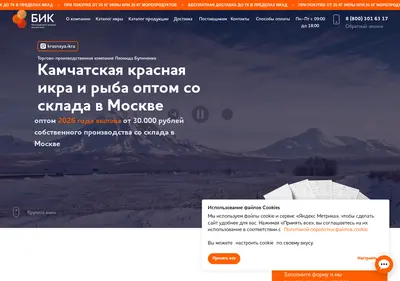 Снимок главной страницы bik-fish.ru