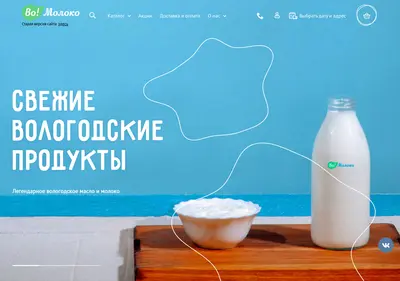 Снимок главной страницы vomoloko.ru