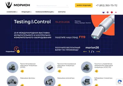 Снимок главной страницы morion.com.ru