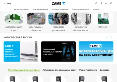 Снимок главной страницы camespb.ru