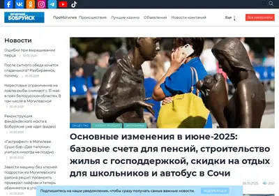 Снимок главной страницы bobruisk.ru