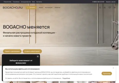 Снимок главной страницы bogacho.ru