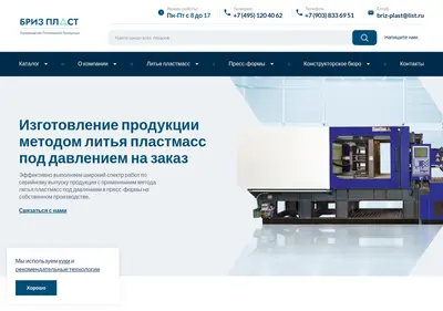 Снимок главной страницы briz-plast.ru