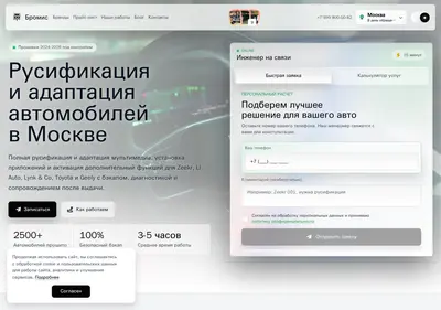Снимок главной страницы bromise.ru