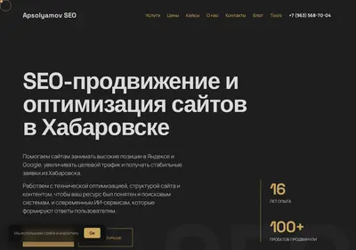 Снимок главной страницы apsolyamov.ru