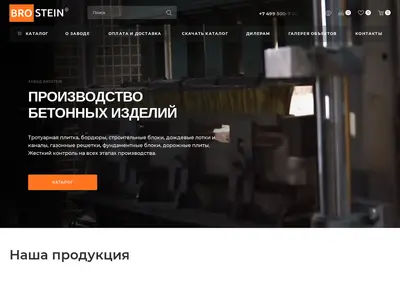 Снимок главной страницы brostein.ru