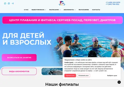 Снимок главной страницы afalina-swim.ru