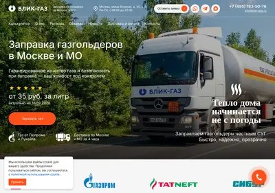 Снимок главной страницы blik-gas.ru