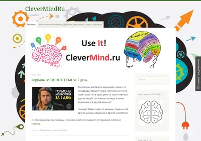 Снимок главной страницы clevermind.ru