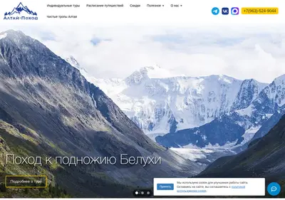 Снимок главной страницы altai-poxod.ru