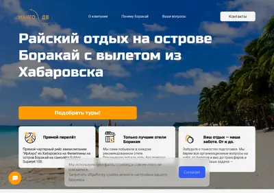 Снимок главной страницы mango-dv.ru